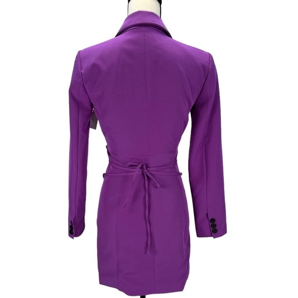 Topshop Cut Out Blazer Dress - Purple - size 2 - Picture 3 of 9